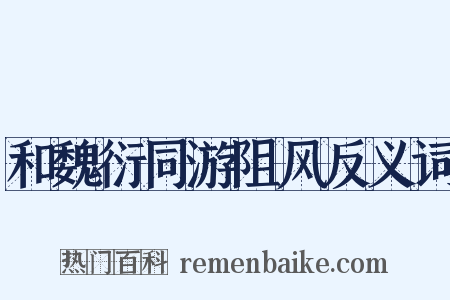 和魏衍同游阻风反义词是什么意思的图片